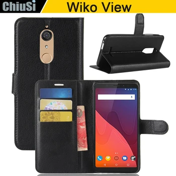 Wiko View Flip Koruyucu Telefonu İçin moda Cüzdan Kılıf Arka Kapak Kart Sahipleri İle Kabuk