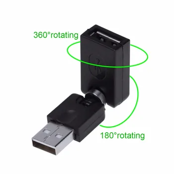 360 Derece Döner başlık USB.PC için dişi Dönüştürücü Adaptör için 0 Mini Erkek USB Dişi Adaptör / USB 2.0 erkek Masaüstü