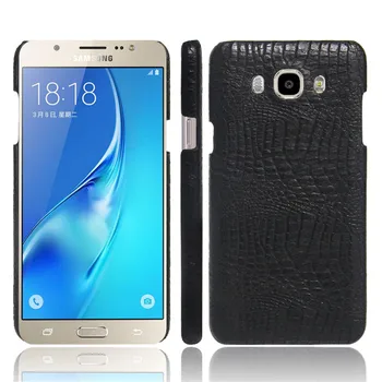(2016) Samsung J5 İkilisi İçin Samsung galaxy Case inç J5 2016 J510 J510F 5.2 Timsah derisi Kapak için J510Y J510G Telefon Çanta Kılıf