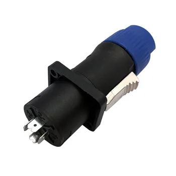 Hoparlör Konnektör Kilitleme Fiş ve Soket 4 Pin Erkek Uyumlu Ses Adaptörü mavi