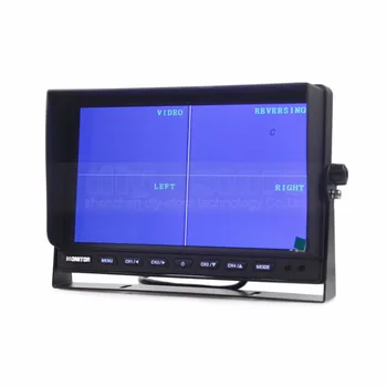 Araba Kamyon Otobüs CCTV Monitör için DİYSECUR CH 4PİN DC-24 V 10 İnç 4 Split Quad LCD Ekran Renkli Video Güvenlik Monitörü