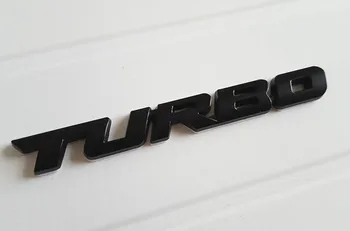 YENİ 'Turbo' Amblemi Araba Yan Şerit Rozet Sticker evrensel Siyah 2016