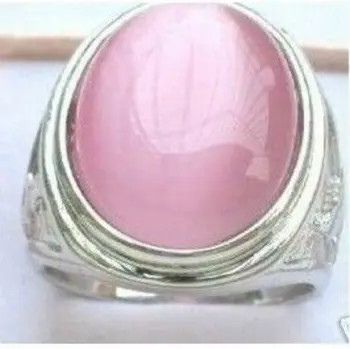 Sıcak Satış>@@ Güzel Tibet Gümüş Pembe Doğal taş Yüzük-Gelin takı ücretsiz kargo# 12# DT5TR 11# 8# 9# 10 Boyutu