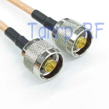 2 adet N erkek tak N erkek fiş RF konnektör adaptörü RG142 uzatma Kablosu 50 CM Pigtail jumper koaksiyel kablo 20İNCH