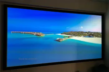 120 İnç HD 16 Film Sabit Çerçeve Projeksiyon Ekranı Kavisli:3D 9 en İyi Ev Sinema Projektörü Siyah Velevt Kumaş Ekranlar