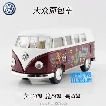 Çocuk hediye/Eğitim Koleksiyonu İçin 1 KİNSMART Metal Döküm Model/: 32 Ölçek/1962 Volkswagen Klasik Özel Otobüs/Araba Oyuncak