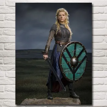 Gemi Vikings TV Dizisi Sanat İpek Kumaş Poster Baskı Ev Duvar Dekoru 12x16 18x24 24X32 Cm Ücretsiz Kargo Resimler