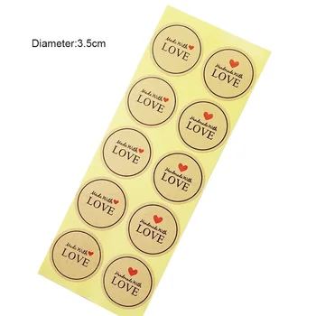 Aşk Defteri, Kraft Kağıt İle yapılan 100 Adet Kırmızı Kalp El Hediye Paketleme Mühürler etiket Çıkartmalar, Etiketler, Zarflar