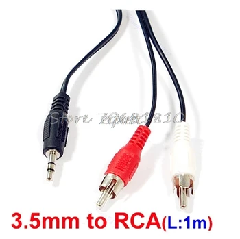 1M 3.5 2 RCA Ses Kablosu, İpod MP3 Z07 Bırak gemi için Jack mm