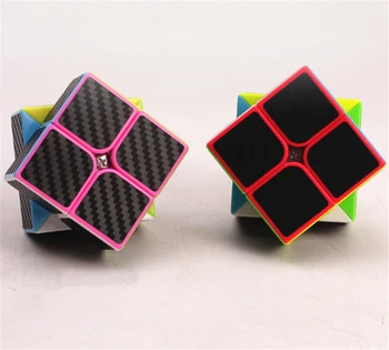 Çocuklar için yeni 2x2x2 Zcube Karbon Fiber Sticker Sihirli Küp Bulmaca Küp Hızlı Cubo Kare Bulmaca Hediye Eğitici Oyuncaklar