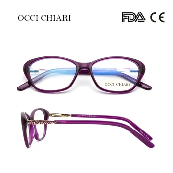 OCCİ CHİARİ Asetat Reçete Net Bilgisayar Nerd Çerçeve Lens Medikal Optik Gözlük Oculos Lunettes Gafas BETTİ Gözlük