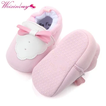 Sonbahar Beyefendi Sevimli Pamuk Bebek Ayakkabıları Çocuklar Kız İlk Walkers Yeni Doğan Bebek Beşiği Yumuşak Taban Ayakkabı Prewalker