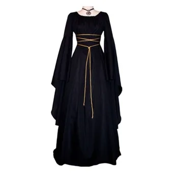 Euramerican Seksi Kadın Giyim uzun elbise Ortaçağ Gotik kostüm Avrupa Mahkemesi loli parti