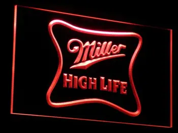 A077 Miller High Life Bira Reklamı Bar Pub On/Neon Tabela LED Kapalı seçim için 20+ Renk 5 Boyutları Geçin