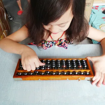 Plastik Soroban Abaküs Sıcak Satış Ahşap Çerçeve Klasik Eski Hesap makinesi Oyuncak Çocuk Matematik Abaküs Zeka Geliştirmek Boncuk