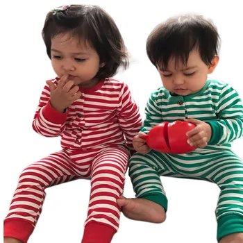 COSPOT Bebek Kızlar Yılbaşı Tulumu Kız Çocuk Çizgili Tulum Çocuklar Noel Pijama Yenidoğan Moda Harem Tulum 2018 Yeni 30D