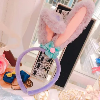 Japonya Duffy Ayı arkadaşı StellaLou Tavşan Çünkü modelleme oyuncaklar Stella Bale tavşan sevimli peluş çünkü saç bandı kızlar hediye