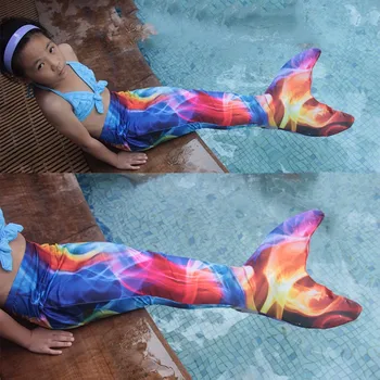 Noel Hediyesi Peri kız bebek çocuk Komik Monofin ile Swimmable Cosplay Mayo Yüzme için Kuyruk Denizkızı Eğlenceli Parti Kostümleri