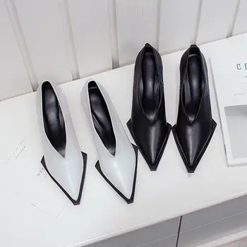 2017 Yeni moda yüksek topuk kadın marka pompalar takozlar Bayan düz renk Kare ayak artan ayakkabı pist model L51 tembel ayakkabı göster