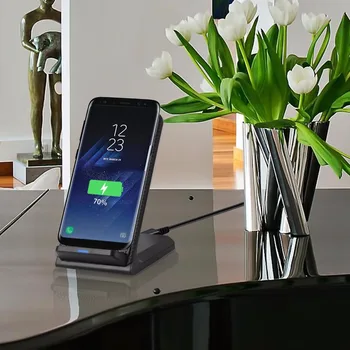 Orijinal 3-Samsung Galaxy S6'yı S7 Hilton için Pad Katlanabilir Standı, Şarj Kablosuz Şarj Rulo PLUS
