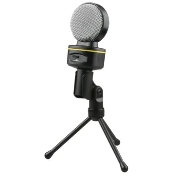 SF-930 Kondansatör Mikrofon Profesyonel 3.5 mm Stereo Fiş Masaüstü Dizüstü bilgisayar İçin Karaoke Mikrofon Standı İle Stüdyo Konuşma Kablolu