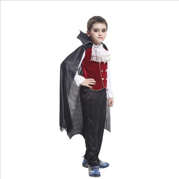 Ücretsiz kargo!!Cosplay için yakışıklı ve havalı Kont vampir Cadılar Bayramı kostümleri kostüm karnaval çocuk BALO elbisesi