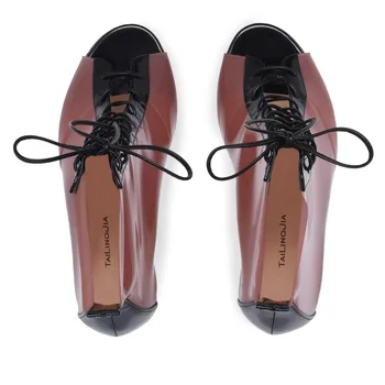 Yüksek Topuk Pembe Lateks Patik Allık PVC up Peep toe Dantel ve Siyah rugan ayak Bileği Çizmeler Yaz Ayakkabı Kadın Çizmeler Bayanlar