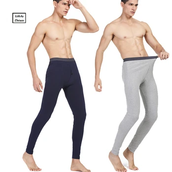 Sıcak Kış Erkekler Uzun Johns Pamuk Termal İç Çamaşırı Erkekler Yüksek Kalite Paçalı Don Tayt Pantolon Sıcak