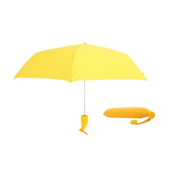 Açık hayatta kalma aracı Spor kamp yürüyüş Yenilik Katlanır Sarı Muz Şemsiye UV Koruma Güneş Yağmur Şemsiyesi