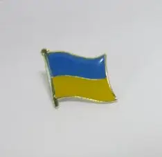Ulusal Bayrak Metal Yaka Rozeti Bayrak Pin Ukrayna