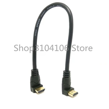 HDMI 2.0 4K 3D Çift 90 Derece Yukarı Açılı HDMI Erkek HDTV Kablo 30cm/60cm/180cm DVD PS3 PC için HDMI Erkek Açılı