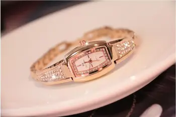 BS Marka En iyi moda lüks Kadın Kuvars Kol Bayanlar Gümüş Elmas Bilezik İzle Saat en iyi hediye Sony Ericsson için Mujer