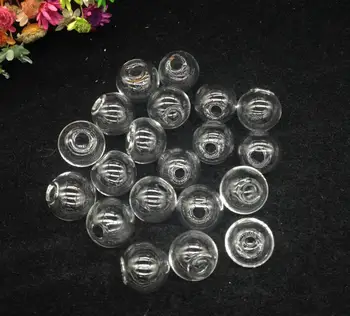 10 adet 14 mm Şeffaf cam küre balon top Cam şişe kubbe küre boş şişe kolye diy bulgular aksesuar çekicilik halka arz