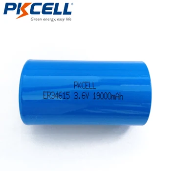 Su için 4 adet*PKCELL D boyutu ER34615 3.6 V 19000mAH Unrechargeable Lityum Pil/elektrik sayacı