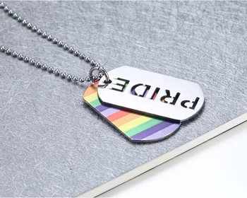 Aşıklar aksesuarları Gurur titanyum Çelik Takı Gökkuşağı LGBT Gay Lezbiyen kolye kolye