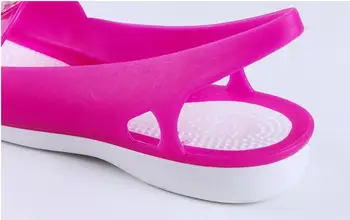 Kadınlar ST236 Renkli Kadın Ayakkabı Peep Toe Stappy Beach Gökkuşağı Timsah Jöle Ayakkabı Kadın ayakkabı Yaz Sandalet