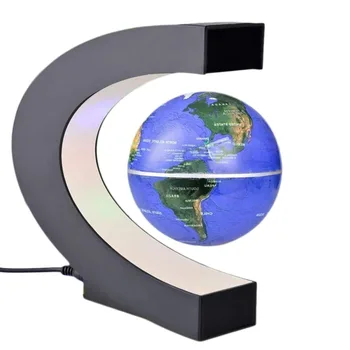 AOTU C Dünya haritası anti-Yerçekimi sihirli ışık Doğum günü Hediyesi Xmas Drop Shipping Dekor Kayan Elektronik Manyetik Levitation şekli