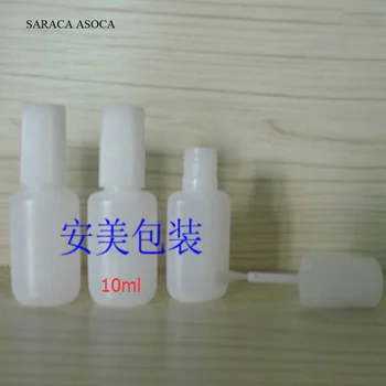 Fırça Oje Yağ Şişesi İle 10 ml Beyaz Plastik Jel Doldurulabilir Şişe