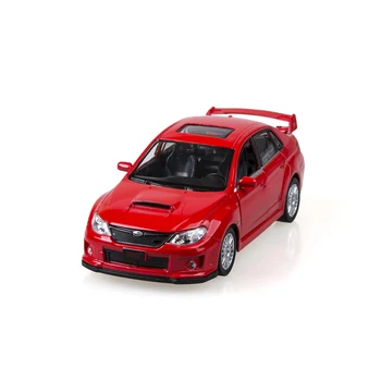 Araba Kırmızı Çek 1/36 Impreza WRX STI alaşım modelleri Geri Hediye Koleksiyonu İçin Araba Oyuncak Çekme Metal Döküm