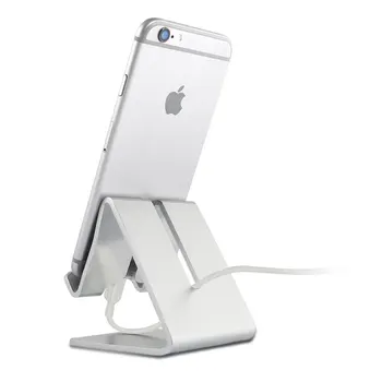 Evrensel Alüminyum Metal Cep Telefonu Tablet PC Standı iPhone 5 6 6 Artı 7 7 4 se 8 Masaüstü Senkronizasyon İçin USB Şarj Dock Stand