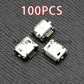 Yeni 100pcs/LOT Mikro USB Tip B Dişi 5Pin Soket SMT Jack bağlantı Noktası PCB