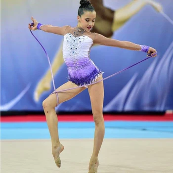 Özel Giyim Güzel Ritmik Jimnastik Ritmik Jimnastik 7 Yıldır El Yapımı Dans Buz Pateni Kız Mayo Tek Parça Kıyafet