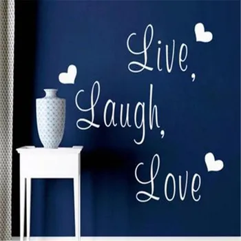 Canlı Gülmek Aşk Tırnak Duvar Çıkartmaları Ev Dekor Sanat Çıkartma Oturma Odası Çıkartmaları Söylediğim Kelimeler Ve İfadeler Duvar Sticker Duvar Kağıdı Alıntı