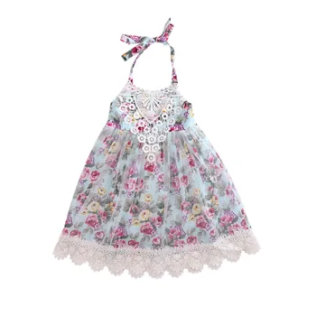 Pudcoco Bebek Çocuk Bebek Kız Dantel Çiçek Elbise Yaz Prenses Tül Parti Elbise Sundress Elbise