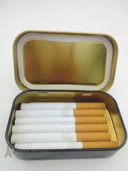 Ücretsiz nakliye 5 adet/lot Moda Teneke Saklama Kutusu Tütün Kutusu kasalardan sarma kağıdı kutusu Sigara kılıfı Kutusu Tutucu c585 boyutu S