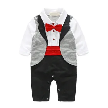 /M/L/XL moda Pamuk Çocuk Giyim Bebek Tulumu Tulumu yeni Doğan Erkek Bebek Kıyafetleri Elbiseleri Siyah/Beyaz Stil Gezinme S