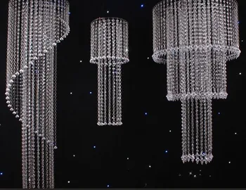 10m / Akrilik boncuk Düğün Dekorasyon Perde arka plan şeffaf kristal plastik boncuk parti malzemeleri Şenlikli