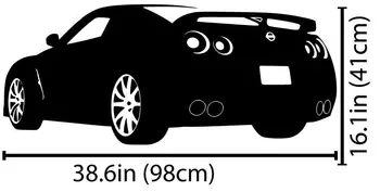 Oyma Yarış Spor Araba Nissan GTR Duvar Çıkartması Sanat Çıkarılabilir Ev Dekor Duvar Sticker Vinil Duvar ES-34 Çıkartmaları