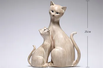 Stil 2 Şık Sevimli Kedi Yaratıcı Kişilik Reçine Kedi Süsler Heykeli Yapay en İyi Hediye Noel Anneler Günü Heykelcik