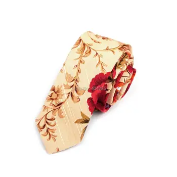 Erkekler için 2018 Yeni Çiçek desenli Kravat 5cm genişlik dar Pamuk Kravat